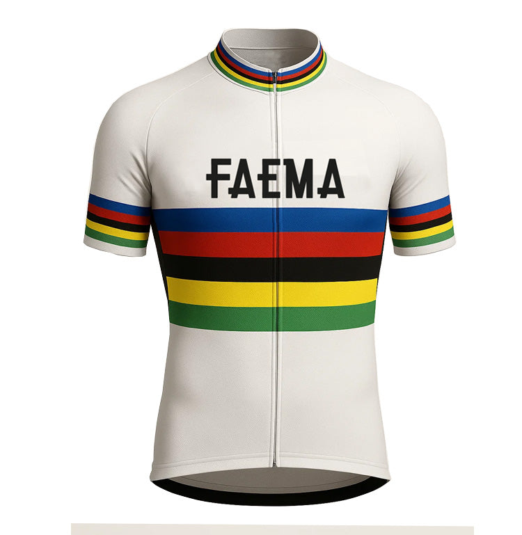 Retro Cycling Jersey Faema - Rainbow