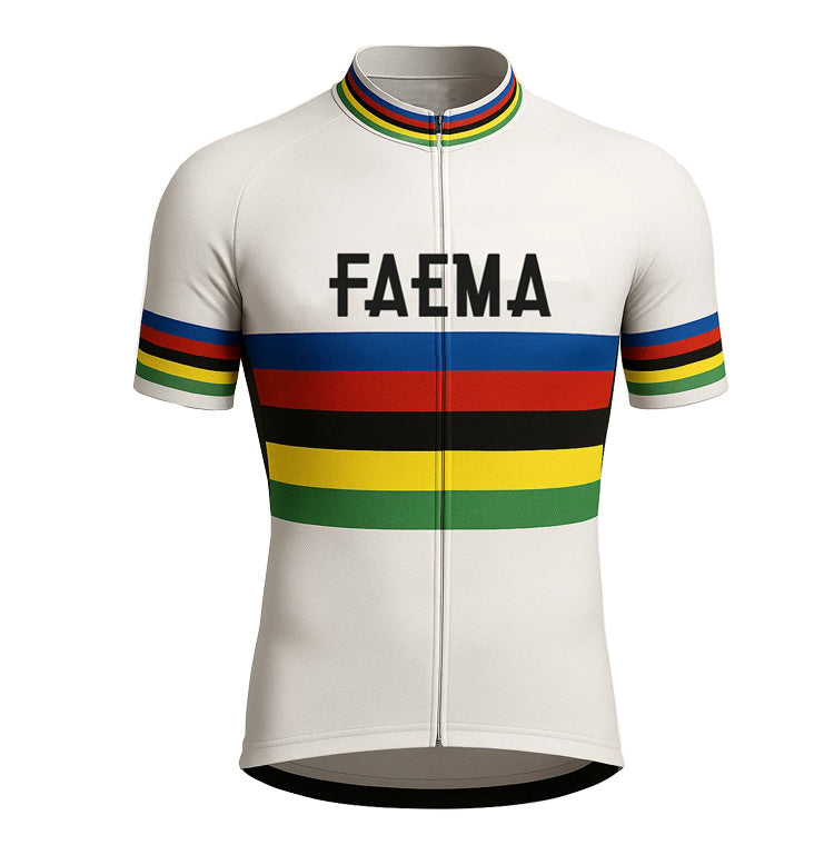 Retro Cycling Jersey Faema - Rainbow
