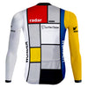 Retro Cycling Jacket (FLEECE) La Vie Claire Multi Color - REDTED
