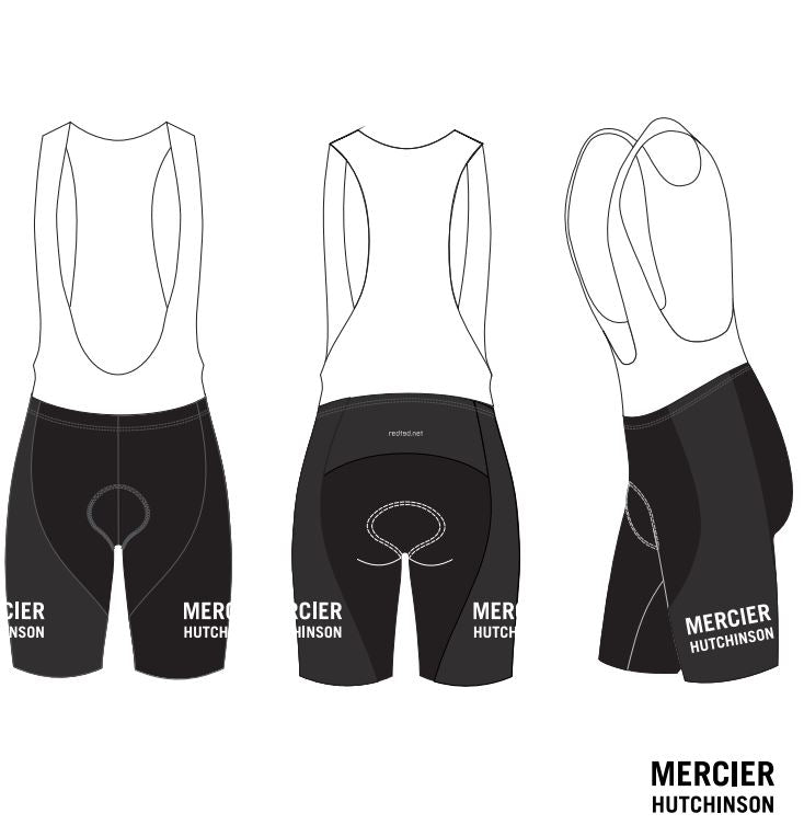 CYCLING SHORTS Mercier Hutchinson - REDTED - BLACK