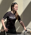 Retro Women Cycling Jersey Molteni Black - REDTED