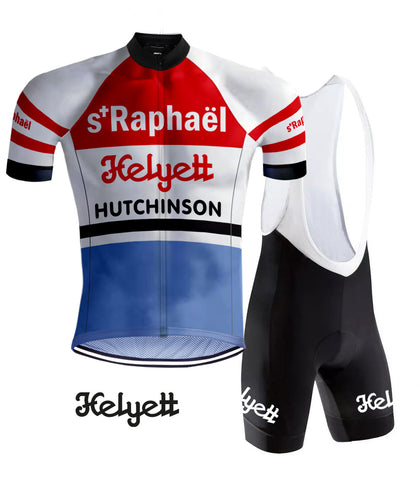 RETRO CYCLING OUTFIT Saint-Raphaël RED/BLUE - REDTED