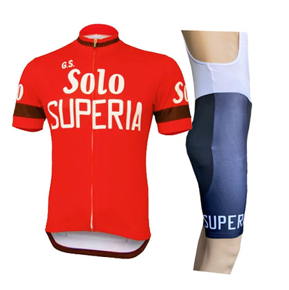 Retro Cycling Outfit Solo Superia - Red/Black