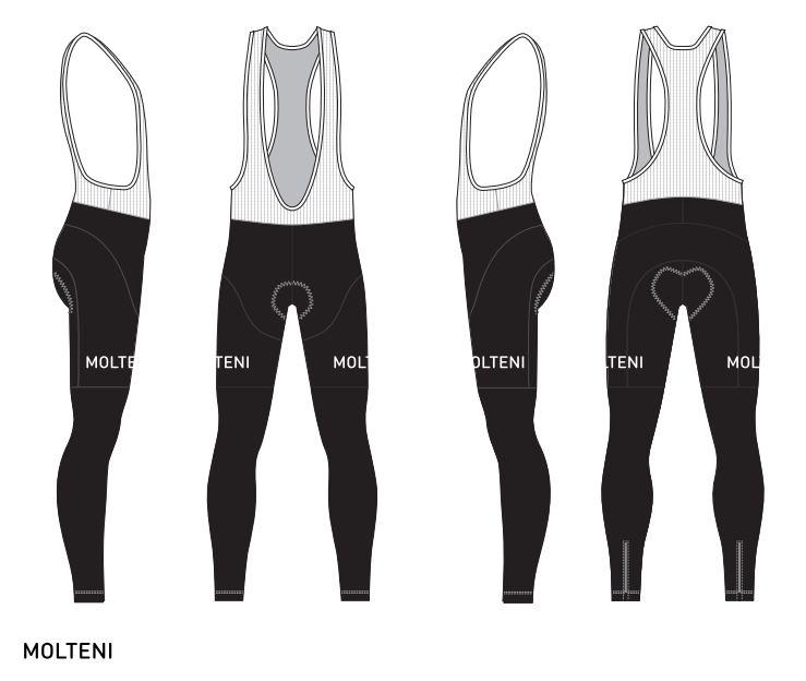 Long Cycling Tights Molteni (fleece) - REDTED - Black