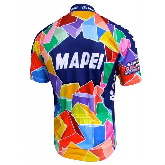 Retro Cycling Jersey Mapei - Multicoloured