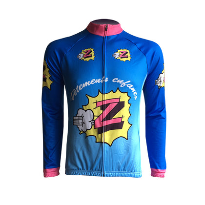 Retro Cycling Jacket (fleece) Z-Peugeot - Multicoloured