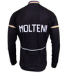 Retro Cycling Jacket (fleece) Molteni - Black