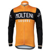 Retro Cycling Outfit Molteni Arcore - Jacket (fleece) and long pants - Orange