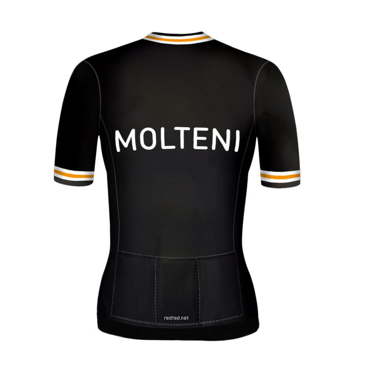 Retro Women Cycling Jersey Molteni Black - REDTED