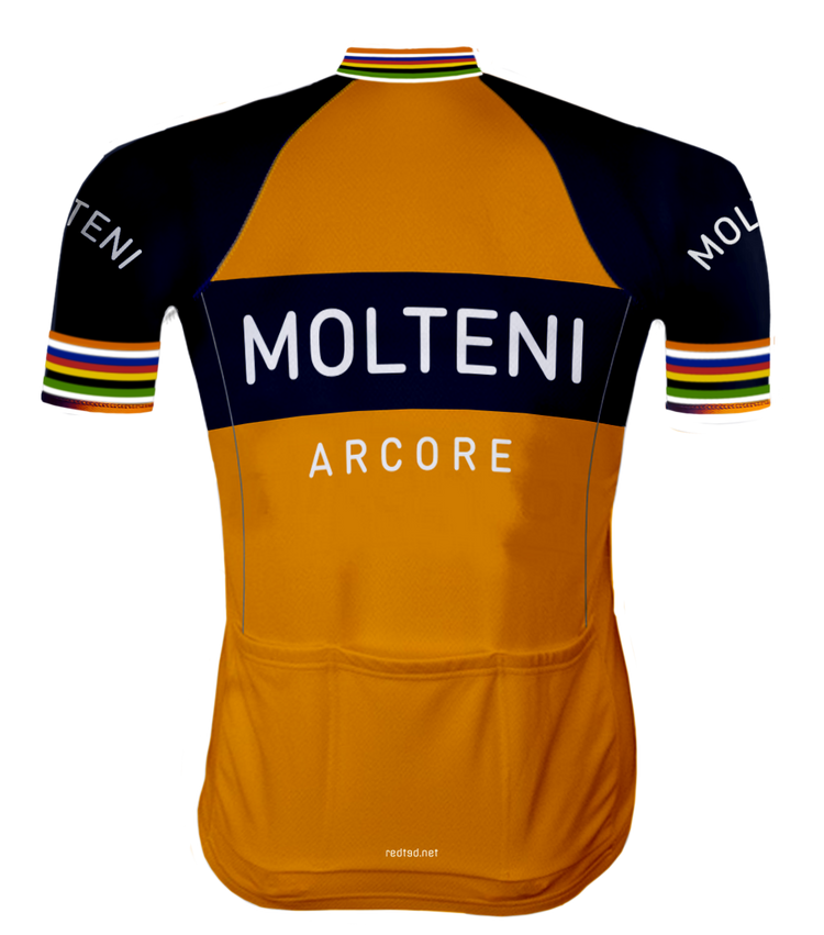 Retro cycling jersey Molteni Orange - RedTed