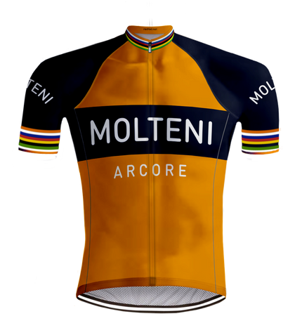 Retro cycling jersey Molteni Orange - RedTed