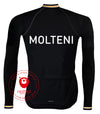 Retro Cycling jacket (fleece) Molteni Black - RedTed