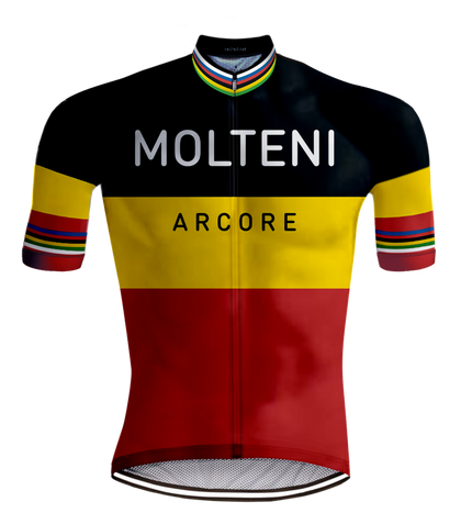 Retro cycling jersey Belgian Champion Molteni - REDTED