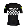 Retro women cycling jersey Peugeot Black/White - REDTED