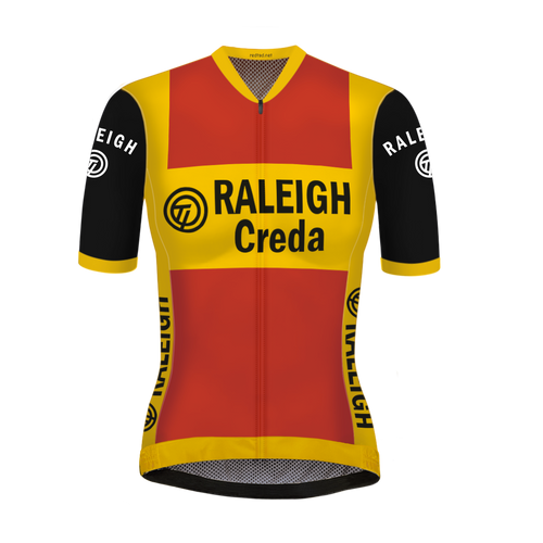 Retro Women Cycling jersey TI-RALEIGH Red - REDTED