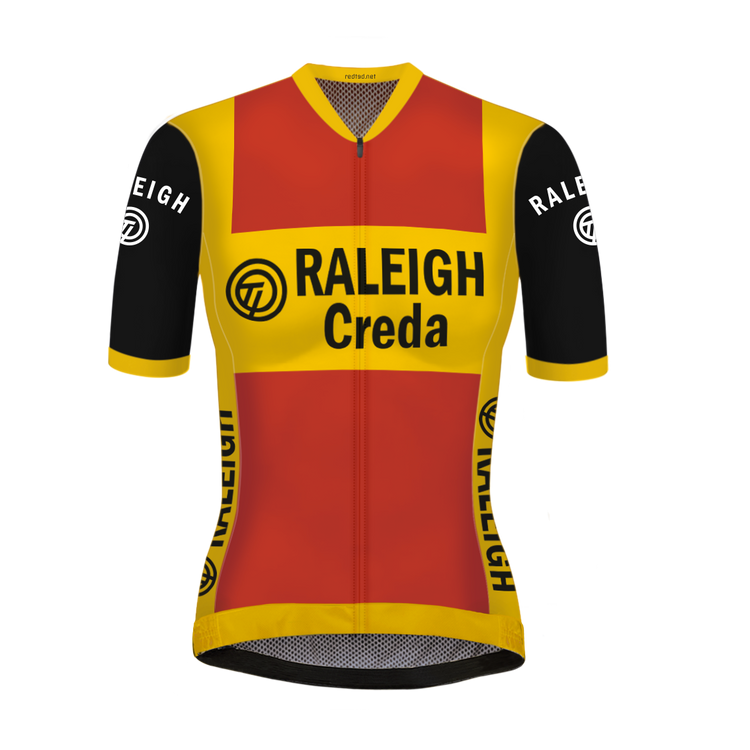 Retro Women Cycling jersey TI-RALEIGH Red - REDTED