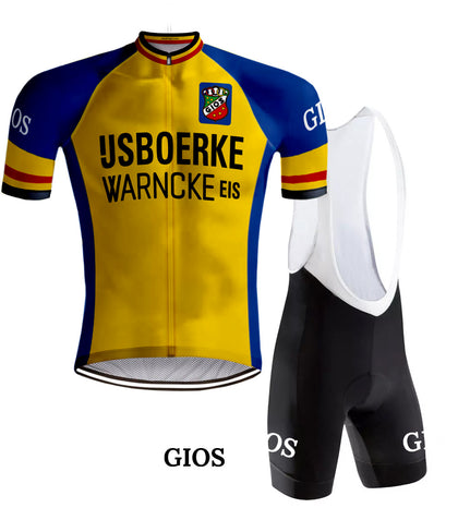 Retro ycling Outfit IJsboerke Warncke Yellow - REDTED