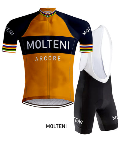 Retro cycling Outfit Molteni Orange - RedTed