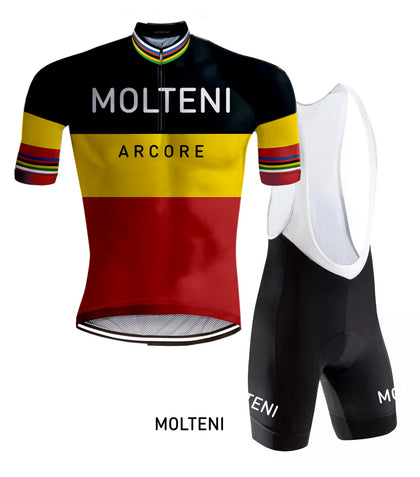 Retro cycling Outfit Molteni Belgian National Champion - REDTED