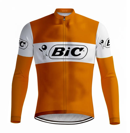 Retro Cycling Jacket (fleece) Bic - Orange