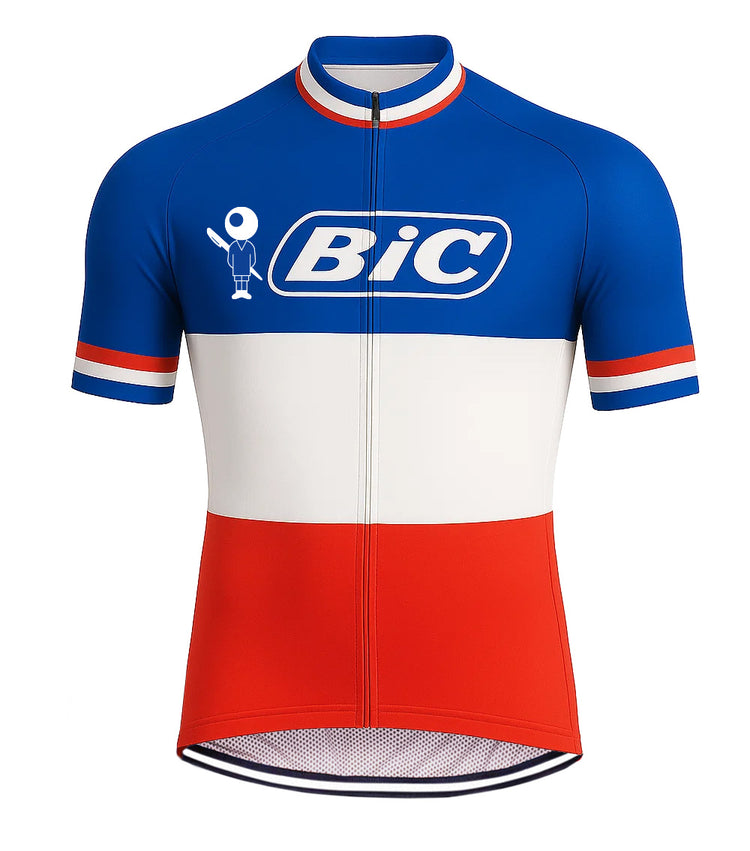 Retro cycling jersey Bic Orange - REDTED 