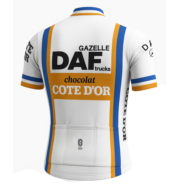 Retro Cycling Jersey DAF Truck - White - Gruppo Sportivo