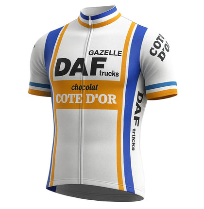 Retro Cycling Jersey DAF Truck - White - Gruppo Sportivo