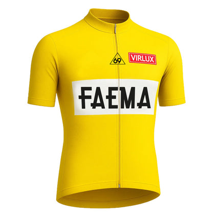 Retro Cycling Jersey Faema - Yellow jersey 1969