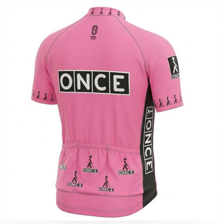 Retro Cycling Jersey ONCE - Pink