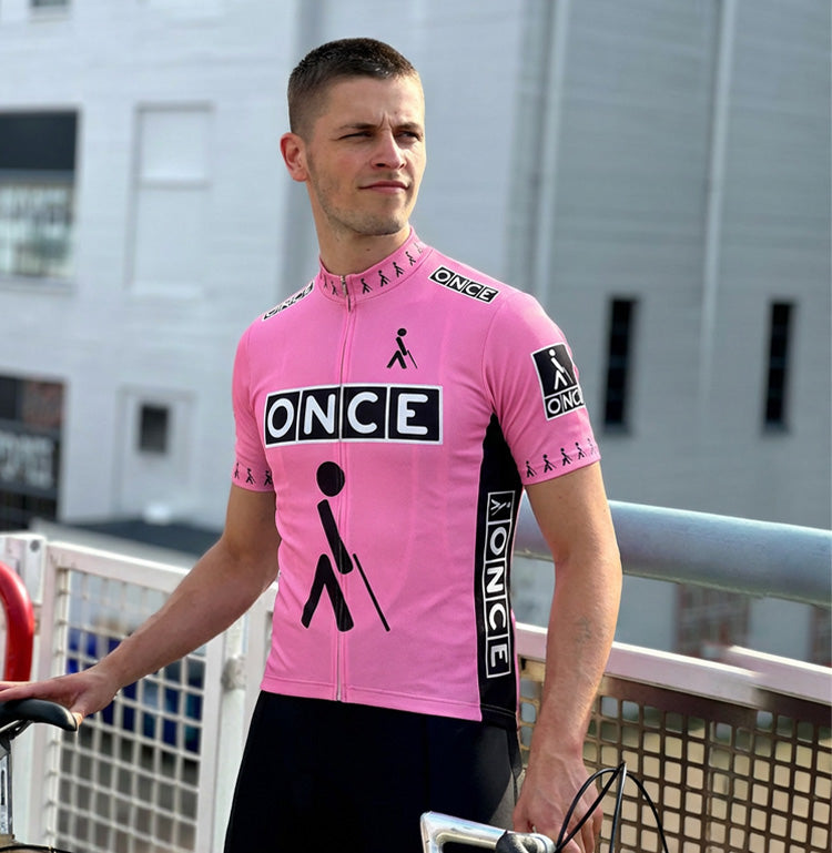 Retro Cycling Jersey ONCE - Pink
