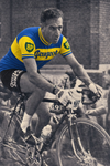 Retro Cycling Jersey Peugeot-Dunlop - Blue/Yellow