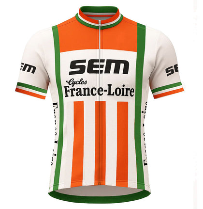 Retro Cycling Jersey Sem - Red/White/Green - Gruppo Sportivo