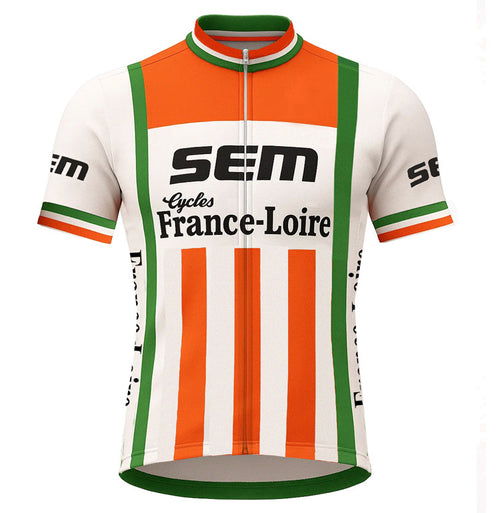 Retro Cycling Jersey Sem - Red/White/Green - Gruppo Sportivo