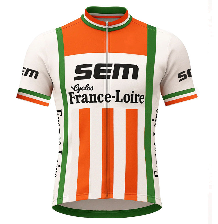 Retro Cycling Jersey Sem - Red/White/Green - Gruppo Sportivo