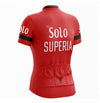 Retro Cycling Jersey Women Solo Superia - Red