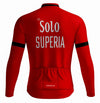 Retro Cycling Jacket (fleece) Solo Superia - Red