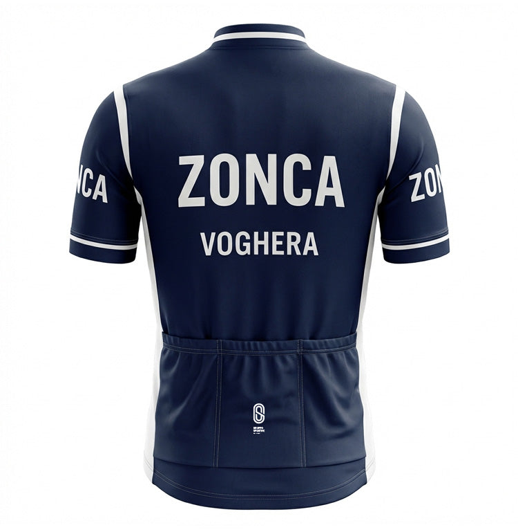 Retro Cycling Jersey - Limited Edition Zonca - blue - Gruppo Sportivo