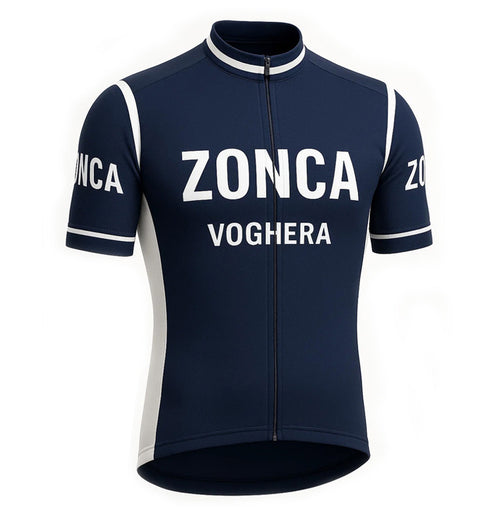 Retro Cycling Jersey - Limited Edition Zonca - blue