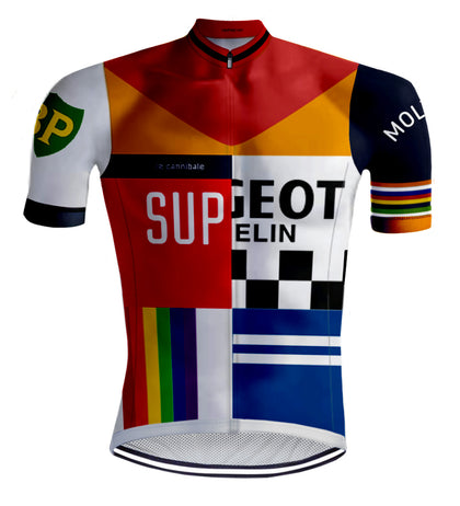 Retro Cycling Jersey Eddy Le Cannibale - REDTED