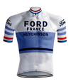 RETRO CYCLING OUTFIT FORD WHITE/BLUE - REDTED