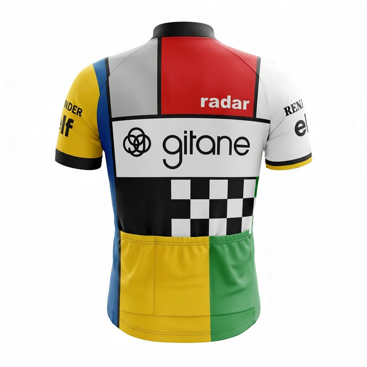 Retro cycling jersey Bic Orange - REDTED 
