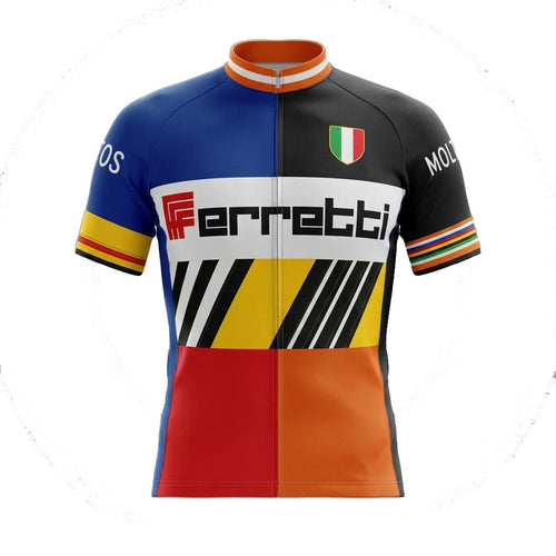 Retro cycling jersey Bic Orange - REDTED 