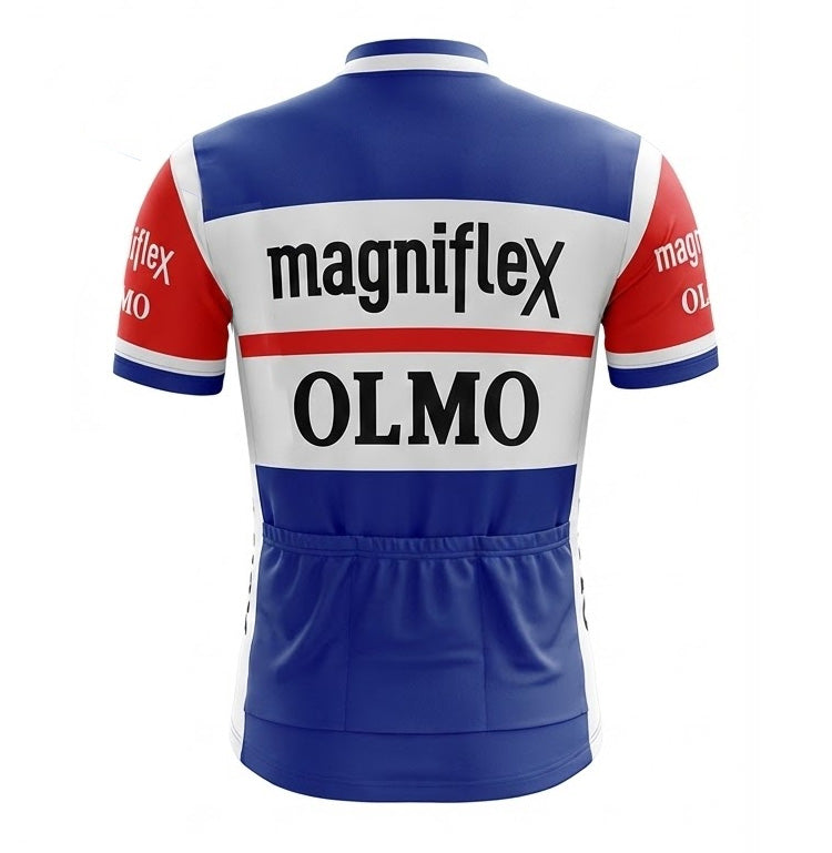 Retro Cycling Jersey - Limited Edition Magniflex-Olmo - Blue - Gruppo Sportivo