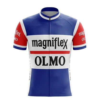 Retro Cycling Jersey - Limited Edition Magniflex-Olmo - Blue - Gruppo Sportivo
