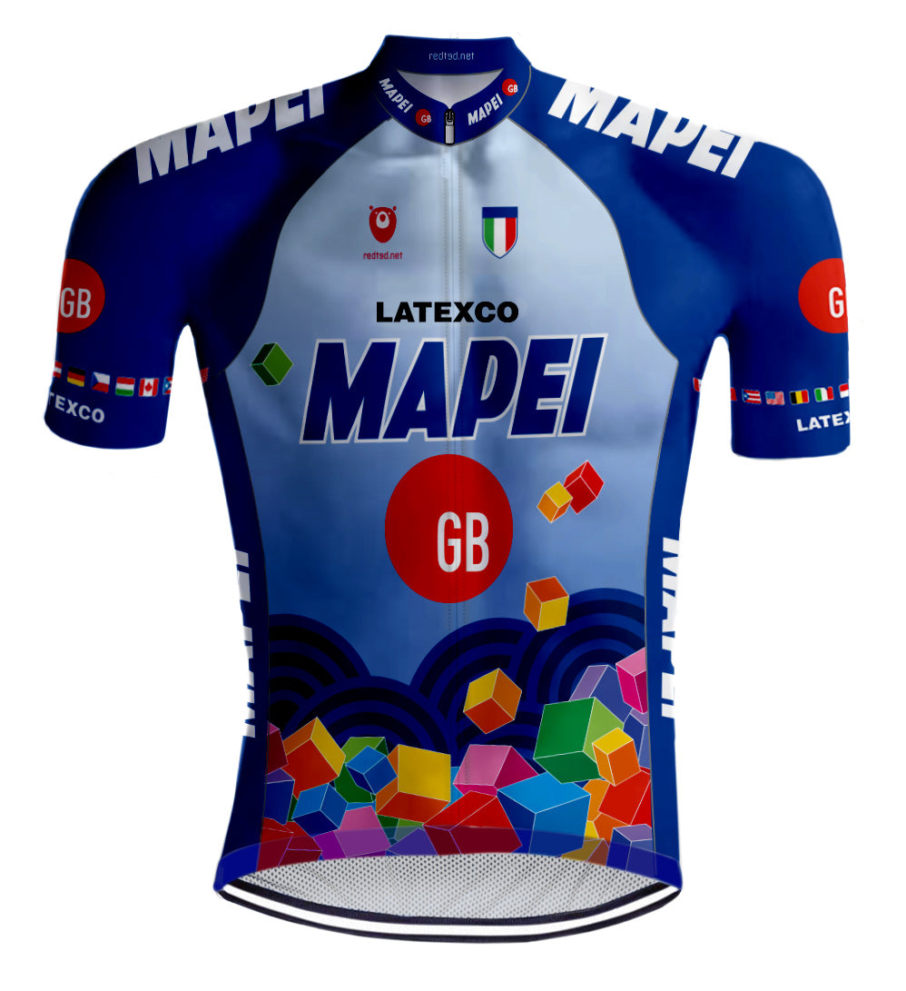 Maillot Cycliste Vintage Sportful Mapei UCI 1995, Homme, Taille L, Manches Courtes