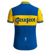 Retro Cycling Jersey Peugeot-Dunlop - Blue/Yellow