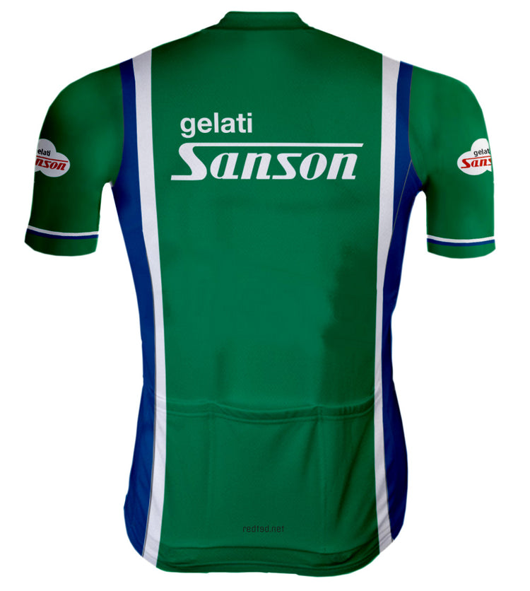 Retro Cycling Jersey Sanson Gelati REDTED