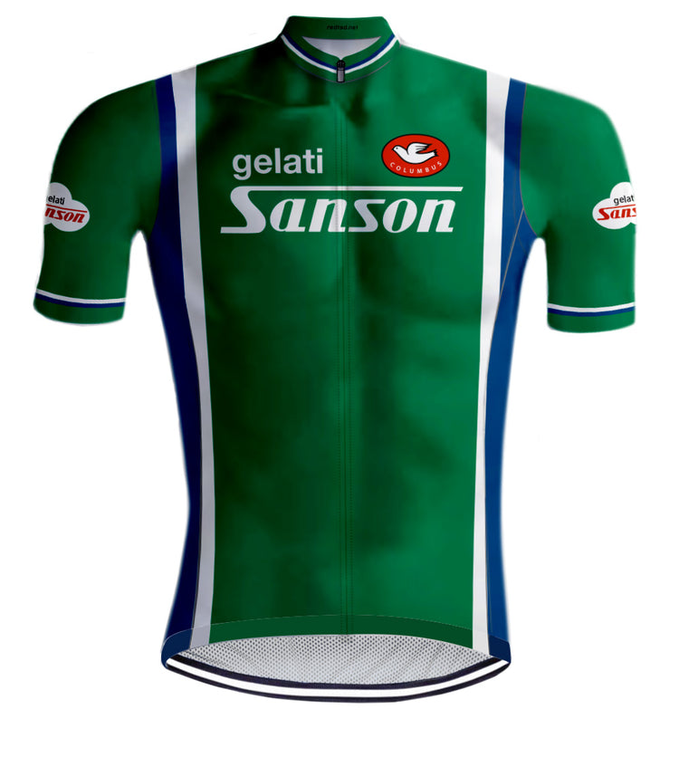 Retro Cycling Jersey Sanson Gelati REDTED