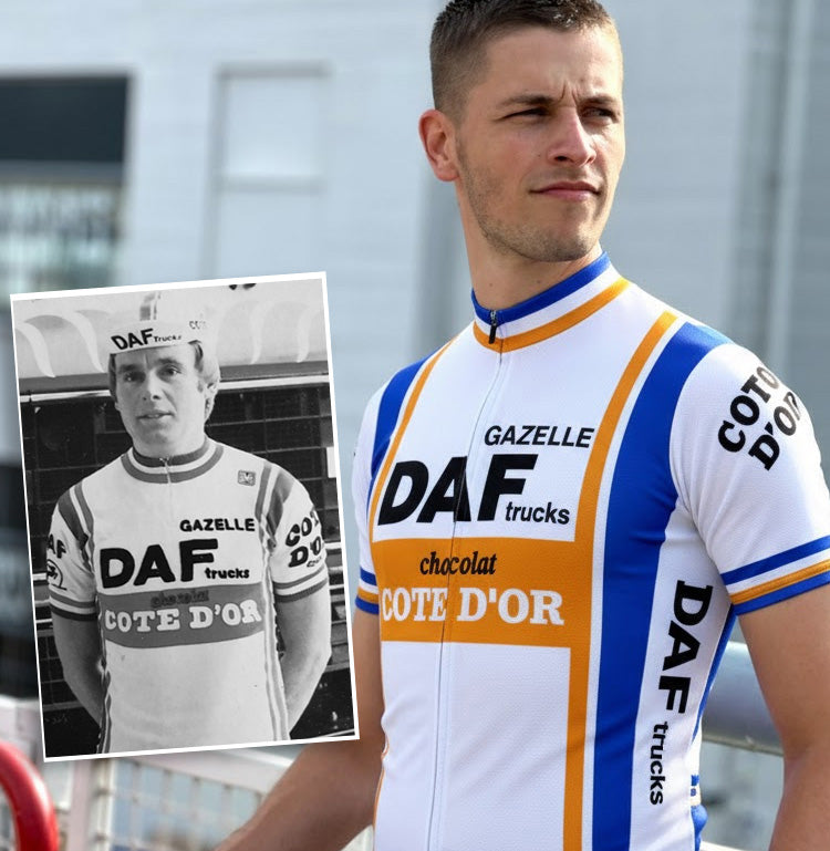 Retro Cycling Jersey DAF Truck - White