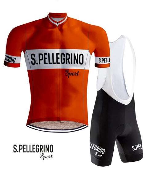 Retro Cycling Outfit San Pellegrino Orange - REDTED